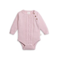 Tiny Twig Cable Knit Bodysuit - Lotus