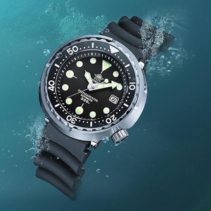 ADDIESDIVE Rubber Watch Band for Dive Watches Waterproof Replacement Watch Strap for Men Black Blue Orange 20mm 22mm