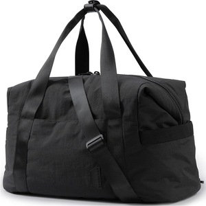 BAGSMART BAGSMART Gym Bag for Women, Carry on Weekender Overnight Bag, Travel Duffel Bags with Trolley Sleeve, Personal Item Travel Bag Tote Bag Workout Dance Bag, Black, Medium, Cpuffy