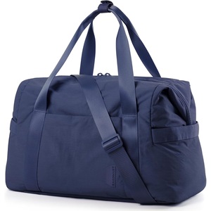 BAGSMART BAGSMART Gym Bag for Women, Carry on Weekender Overnight Bag, Travel Duffel Bags with Trolley Sleeve, Personal Item Travel Bag Tote Bag Workout Dance Bag, Dark Blue, Medium, Cpuffy