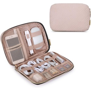 BAGSMART Electronics Organizer Travel Case, Small Travel Cable Organizer Bag for Travel Essentials, Travel Tech Organizer as Travel Accessories for Women, Cord Organizer for Phone, SD Card, Soft
