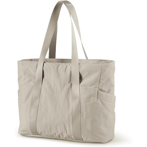 BAGSMART Women Tote Bag Large Shoulder Bag Top Handle Handbag with Yoga Mat Buckle for Gym, Work, School