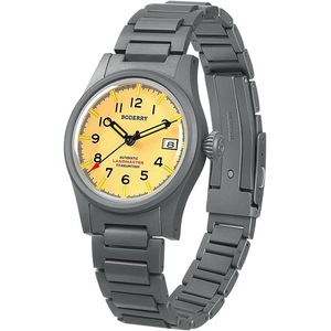 BODERRY Men's 38mm Titanium Watch, Automatic, Military, Day/Date Function, 100M Waterproof, Nylon Strap, Japanese NH35 Movement, Screw-Down Crown  LANDMASTER