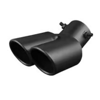 Car universal one to two grilled blue tail throat double pipe stainless steel exhaust pipe modification supplies