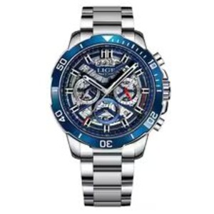 Cross-border Men's Quartz Watch Hollow Steel Band Calendar Wristwatch Waterproof Business Multi-function Dial Mechanical Tim