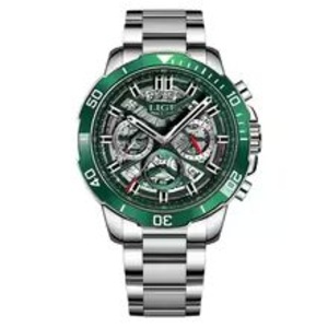 Cross-border Men's Quartz Watch Hollow Steel Band Calendar Wristwatch Waterproof Business Multi-function Dial Mechanical Tim
