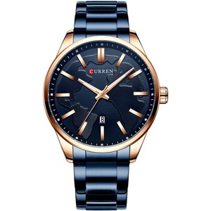 Curren 8366 Watch Men Waterproof Calendar Quartz Wrist Watch Business Alloy Case Stainless Steel Band Watch