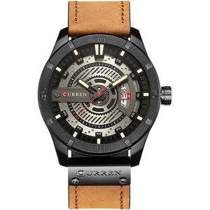 CURREN Analog Leather Casual Watch for Men - 8301