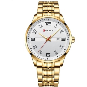 CURREN Fashion Design Stainless Steel Quartz Watches Casual Simple Wrist Watch Men Luminous Wrist Watch 8411