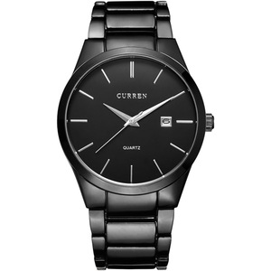 CURREN Mens Watches, Fashion Simple Waterproof Quartz Analog Watch Business Classic Dress Wrist Watch Black, BLACK, Analog Watch,Quartz Movement