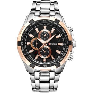 CURREN Watches Men,Sports Waterproof Stainless Steel Quartz Wrist Watch for Men and Boys, 10, Quartz Movement
