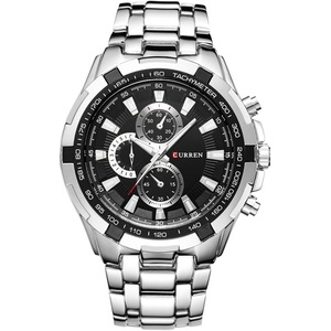 CURREN Watches Men,Sports Waterproof Stainless Steel Quartz Wrist Watch for Men and Boys, 8, Quartz Movement