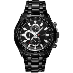 CURREN Watches Men,Sports Waterproof Stainless Steel Quartz Wrist Watch for Men and Boys, 9, Quartz Movement