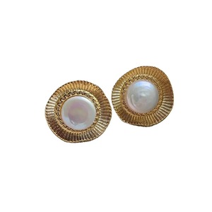 Kshmir New Retro Pearl Earrings for Women Girls Textured Jewelry Party Gifts