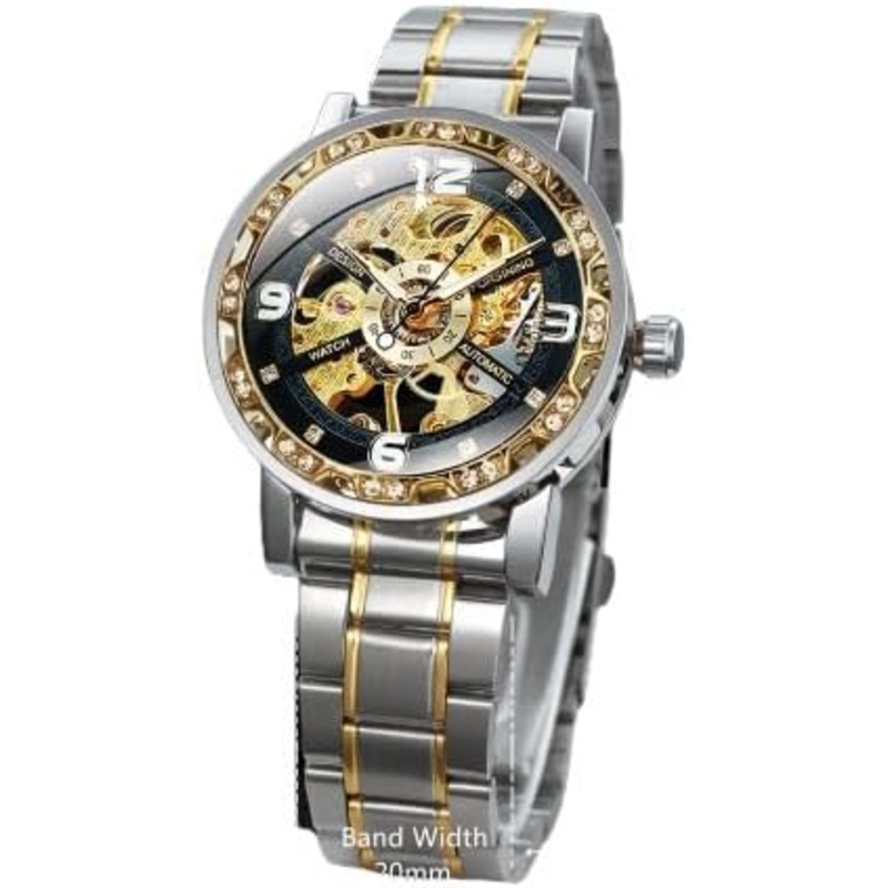 Buy Luxury Diamond Mechanical Watches Luminous Hands Retro Skeleton ...