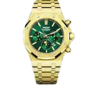 Men's Automatic Watch Luxury Brand Mechanical Original Gold Frame Green Waterproof Watch Relogio Masculino