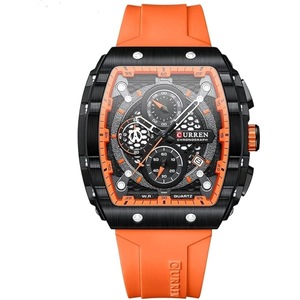 Men's waterproof chronograph watch with silicone strap, 8442