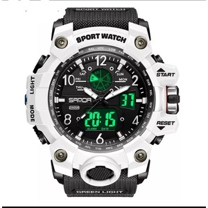 Military Quartz Watch Man Waterproof-Silver
