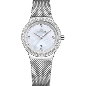 Naviforce 5005 SW Women Fashion Analog Quartz Watch Casual Waterproof Lady Dress Watches Simple Luxury Diamond Stainless Steel Band Wristwatch by Lexxiv