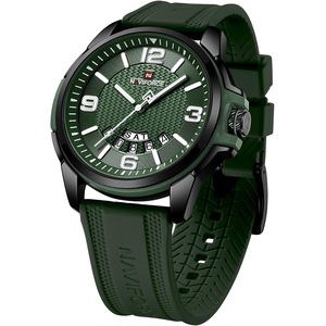 NAVIFORCE Waterproof Watch for Men Women, Analog Auto Date Military Sports Unisex Wristwatch,Silicone Strap