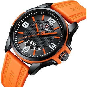 NAVIFORCE Waterproof Watch for Men Women, Analog Auto Date Military Sports Unisex Wristwatch,Silicone Strap