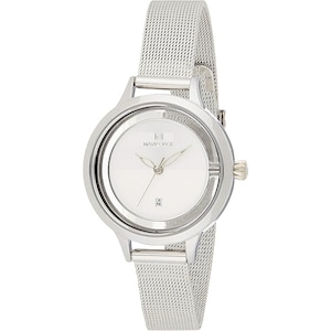 Naviforce Women's White Dial Stainless Steel Mesh Chronograph Watch - NF5014-SW