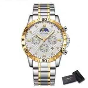New Men's Quartz Wrist Watch Multifunction Watches Chronograph 24 Hours Alarm Stainless Steel Top Brand