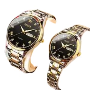 OLEVS High Quality Luxury Couple Watch for Men Women Original Stainless Steel Watches Top Brand Waterproof Couple Wristwatches