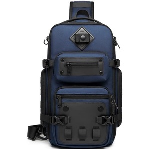OZUKO 9585 Custom Logo Outdoor Waterproof Chest Bags Travel Cross Body Sling Bag Camera Stick Holder Sling Bag For Men