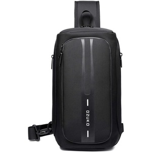 OZUKO Sling Backpack for Men - Anti-Theft Crossbody Bag, Waterproof with USB Charging Port