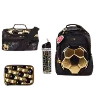Smiggle Kids Study Stationery Golden Football Series School Bag Lunch Box Pencil Case Water Cup Anime Backpack Students Gift