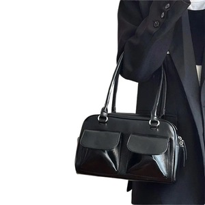 Vintage Shoulder Bags for Women, Simple Ladies Commute PU Leather Tote Bag, Female Underarm Bag, Large Burgundy Handbags, Purse