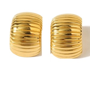 Vintage Stainless Steel Earrings for Women 18K Gold Plated Chic Tarnish Free Trendy Waterproof Jewelry
