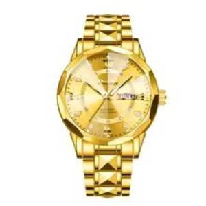 Waterproof Non-mechanical Luminous Watch Men's Quartz Wristwatch with Dual Calendar Date and Week Fashion