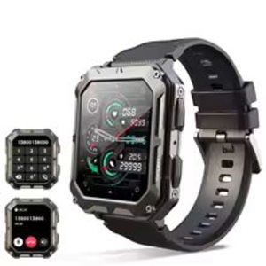 Waterproof Smart Watch Men Voice Assistant BT Wireless Call Business Outdoor Sports IP68 Wristwatch for Android iOS C20 Pro New