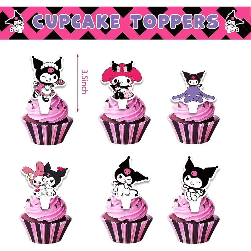 Buy Kuromi Theme Party Decorating Set - Birthday Banner Latex Balloons ...