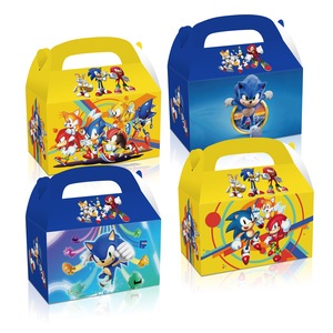 12PC Sonic the Hedgehog Lolly Loot Box Bag Candy Favour Box Party Supplies Decorations