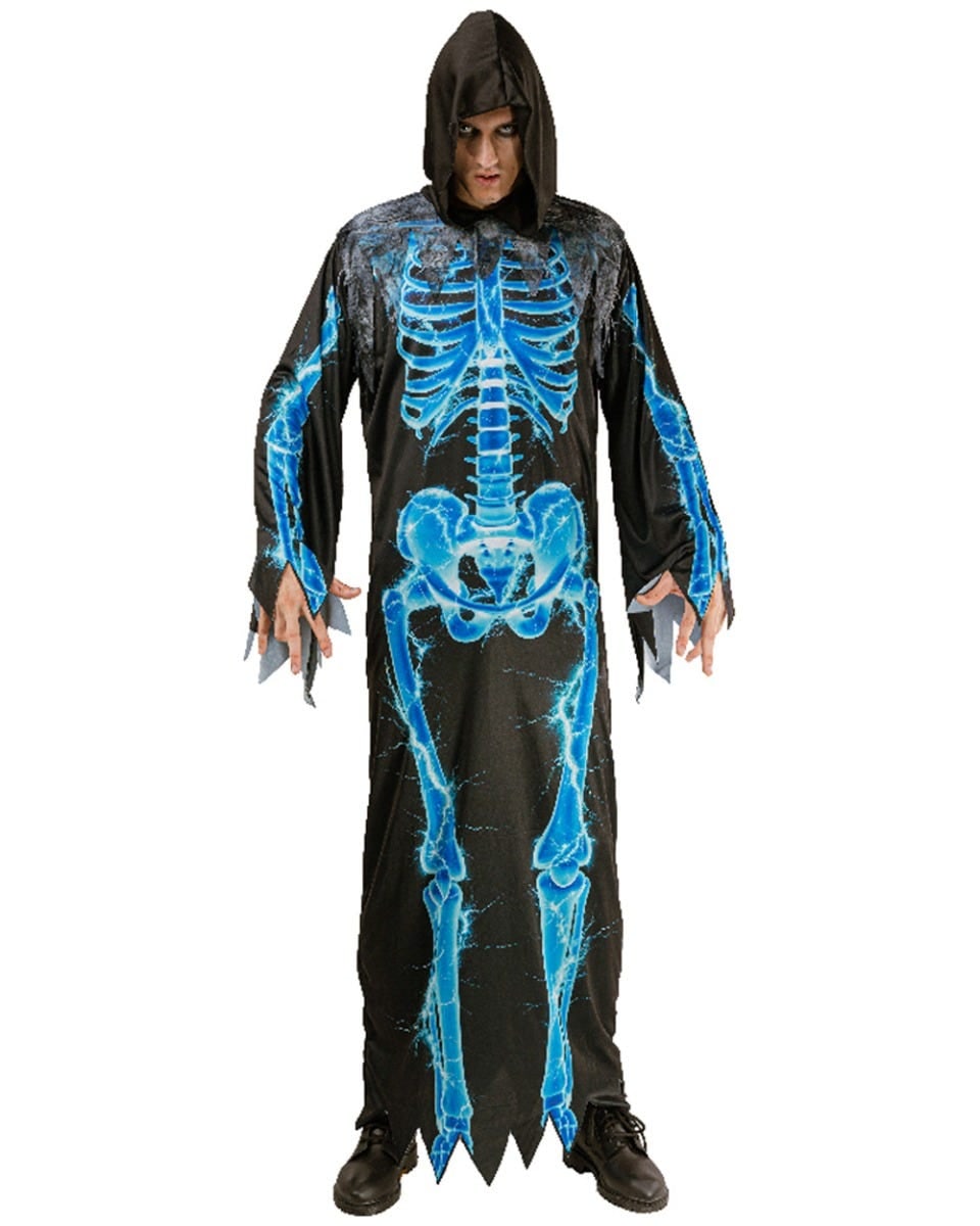 Buy Blue Skeleton Robe Halloween Mens Costume - MyDeal Australia