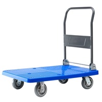 Socrates Building Supplies Platform Trolleys 50*70cm Flatbed 4'' castor wheels 100~150kg