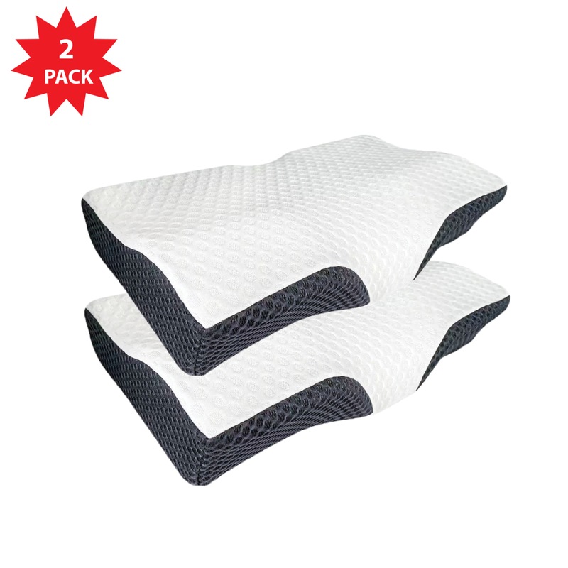 Buy Vistara Sounds Sleep Memory Foam Cervical Neck Pillow 2 Pack MyDeal