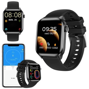 2024 Smart Watch Water-Resistant Smartwatch Heart Rate Fitness Tracker-Black