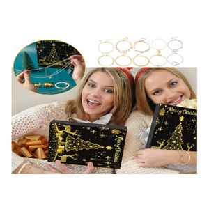 25 Days Countdown Jewelry Christmas Advent Calendar Bracelets Necklaces Earrings Kit-Style 1