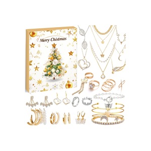 26 Days Countdown Jewelry Christmas Advent Calendar Bracelets Necklaces Earrings Kit-Style 1