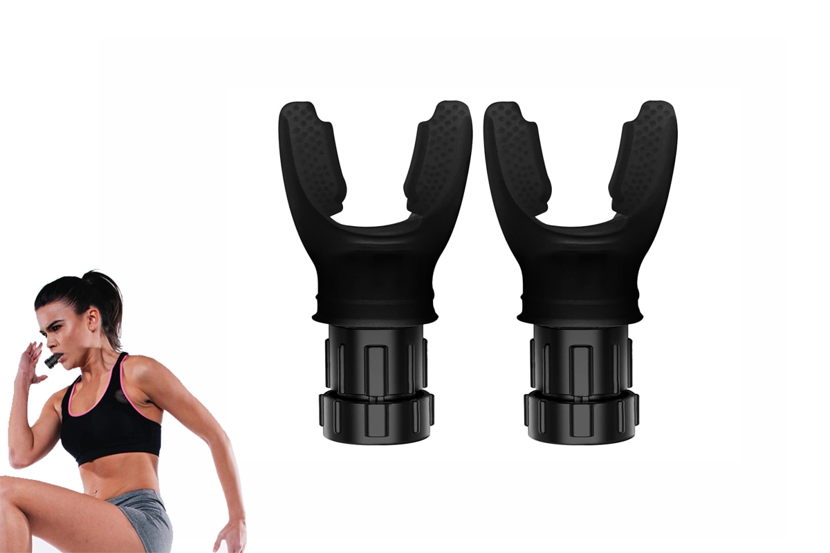 2Pcs Breathing Exercise Device Lung Respiratory Muscle Trainer Spirometer-Black Australia