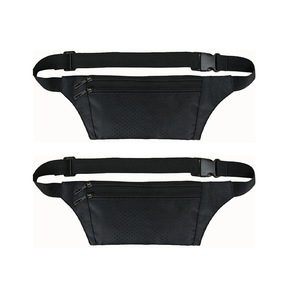 2Pcs Running Hiking Sport Bum Bag Travel Phone Money Fanny Pack Waist Belt Zip Pouch