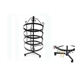 4-Tier Rotating Earring Holder 144 Holes Earring Organizer Jewelry Display Stand for Earrings-Black