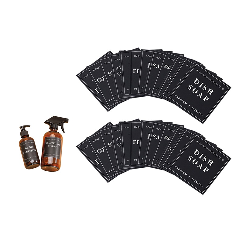 Buy 48Pcs Bathroom Bottle Label Waterproof Bottle Stickers Removable ...