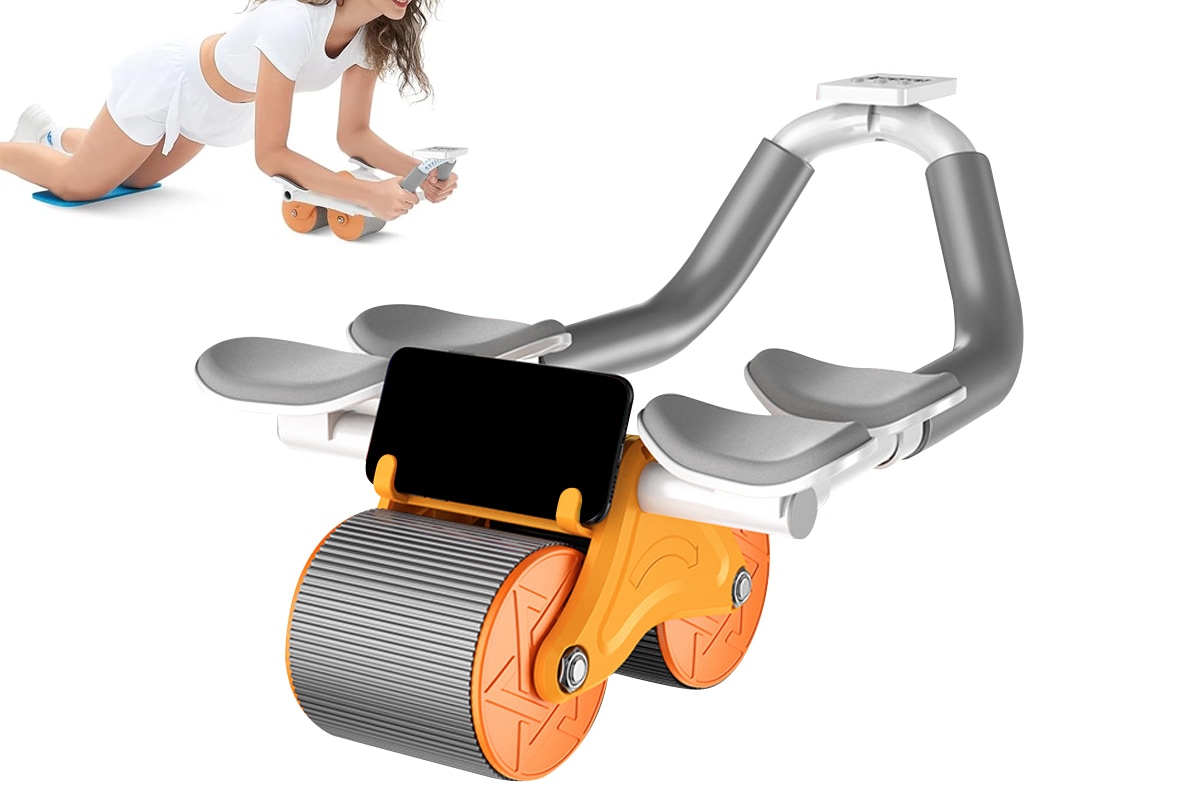 Ab Abdominal Roller Wheel with Elbow Support Automatic Rebound Fitness Equipment-Style 2 Australia