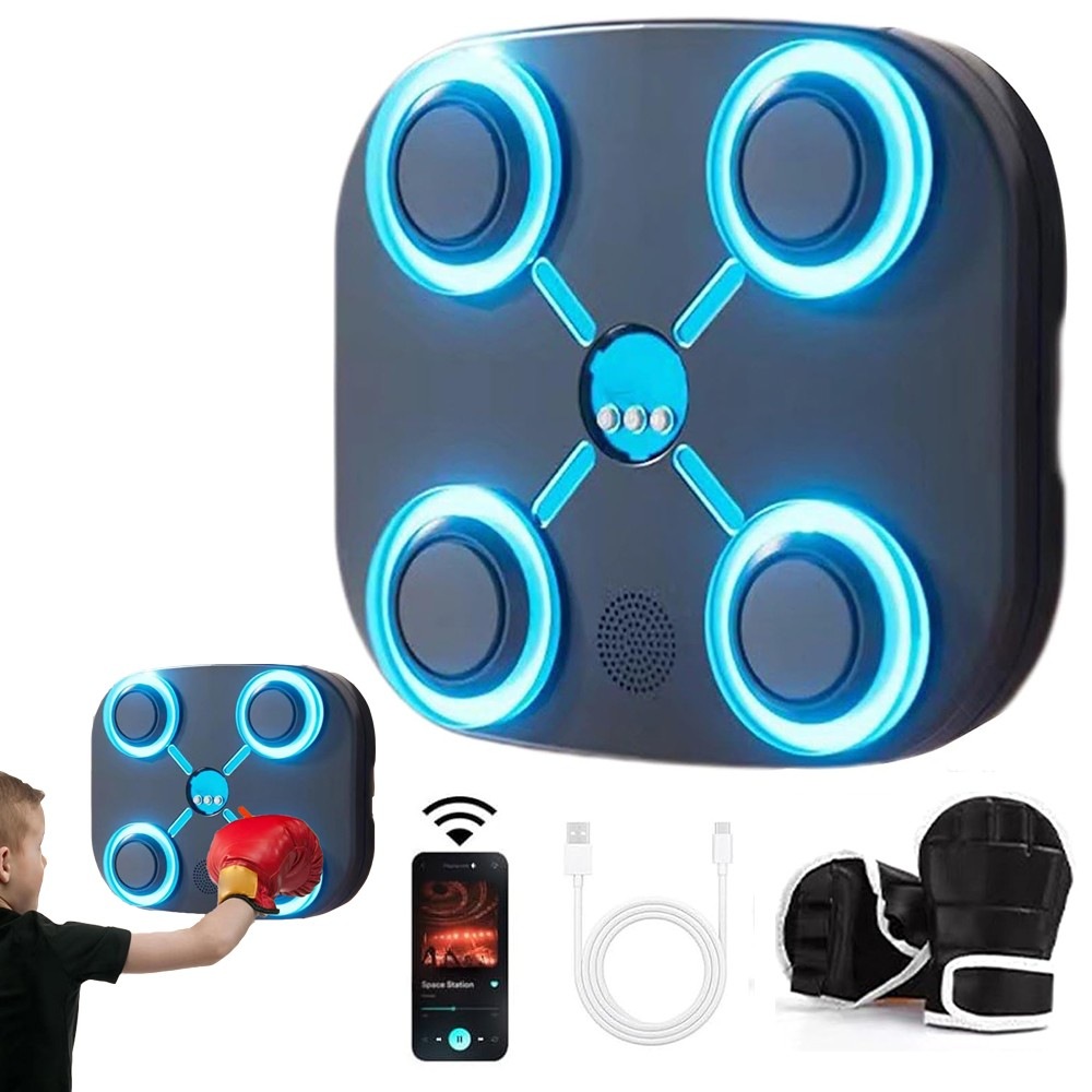 Buy Bluetooth Music Boxing Machine with Glove Wall Mounted Punching Pad ...