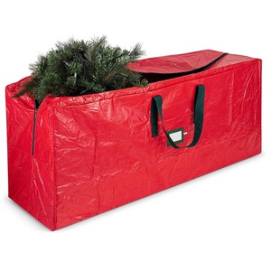Christmas Tree Storage Bag Water-resistant Storage Box for Protect Against Dust -Red